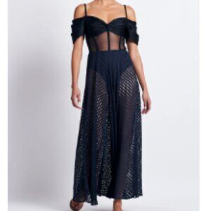 PatBo Corset Netted Maxi Dress